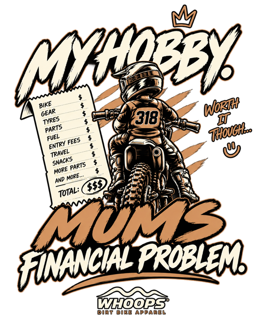 My Hobby Mum’s Financial Problem motocross back artwork