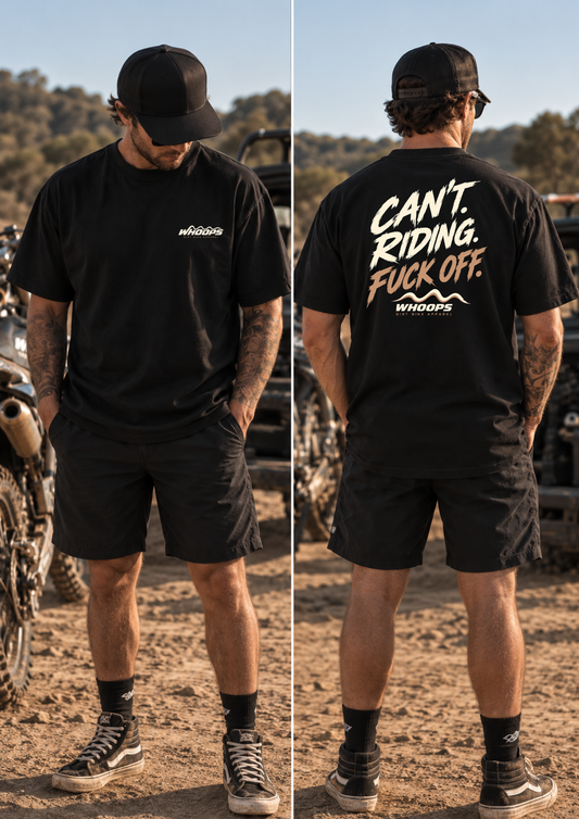 CAN’T. RIDING. FUCK OFF.