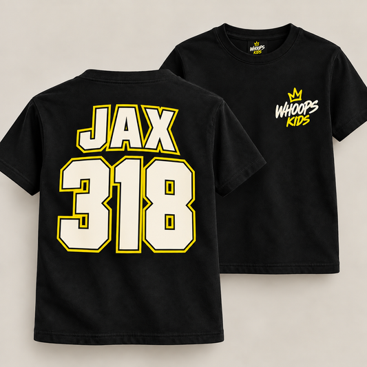 WHOOPS Kids Customs Name + Race Number Tee