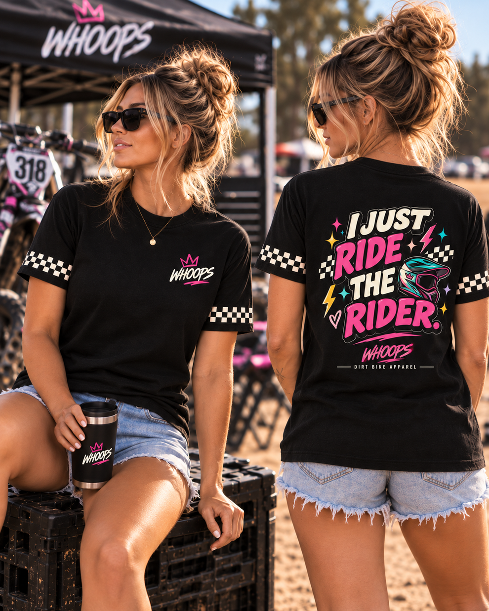 I JUST RIDE THE RIDER – Whoops Dirt Bike Apparel